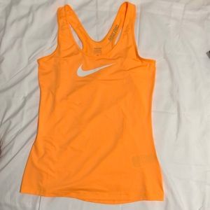 Neon Orange Dri-fit Workout Top